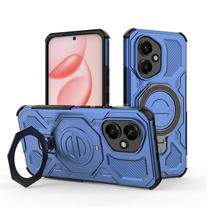 KEYSION Shockproof Magnetic Case for HONOR 400 Pro 5G Upright Live Metal Ring Stand Phone Back Cover for Huawei Honor 400 5G