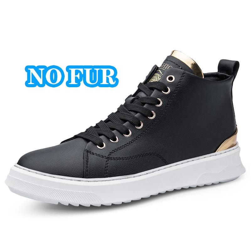 Fashion Fashion Men's Casual Leather High Top Shoes Simple Male Ankle Boots Lace-up Ventilate Motorcycle Boots Leisure Walk Basic Shoes