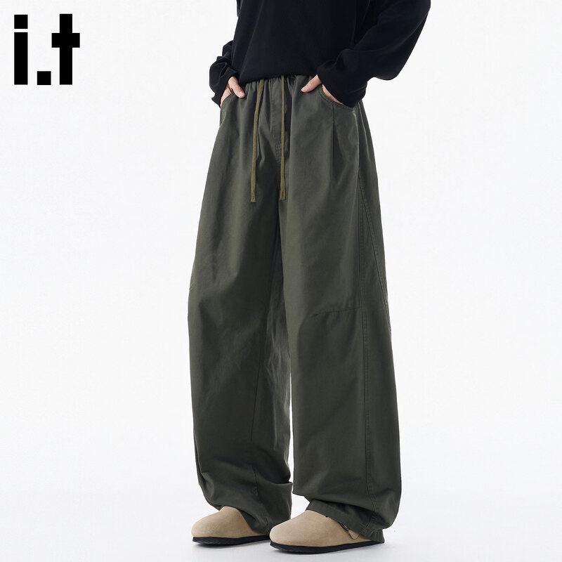 CHOCOOLATEit Men s Wide-Leg Cotton Cargo Pants L