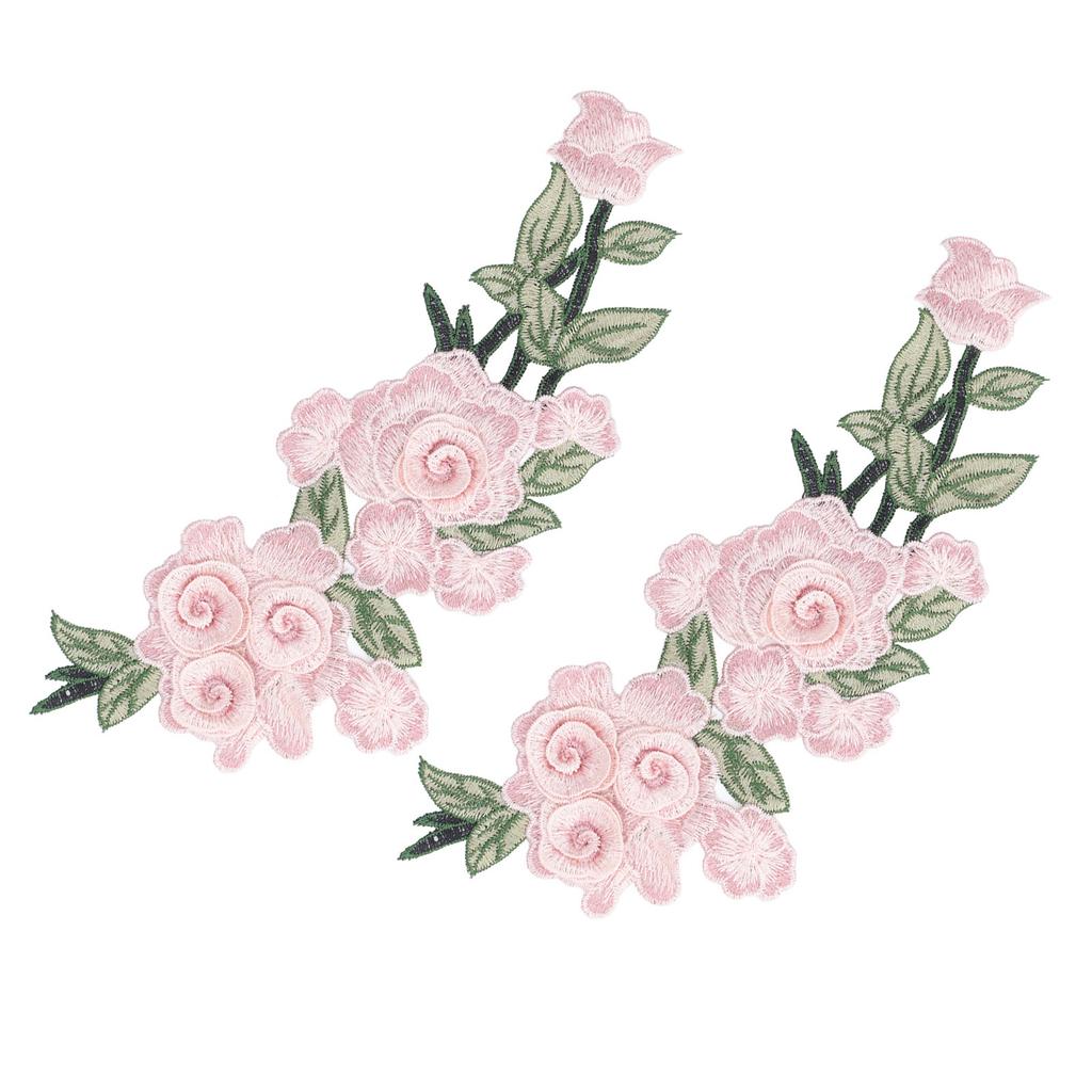 Embroidered Patch Sew On Flower Cotton Environmental Unique DIY Clothing Accessories for Vests Hats Rose