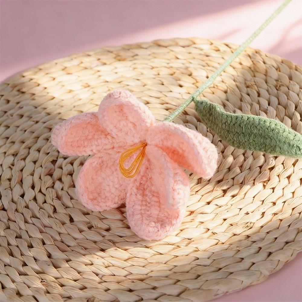 Creative Knitted Tulip Yarn Handmade Simulation Knitted Bouquet Crochet Flower  Mother's Day