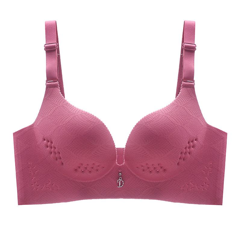 

Латексное нижнее белье для женщин без косточек, собирающий бюстгальтер, бесшовный цельный бюстгальтер, тонкий дизайн 38/85B розы красного