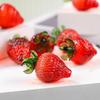Handcrafts Crystal Strawberry Ornament Glass Fruit Miniature Figurine Paperweight for Living Room or Office Decoration