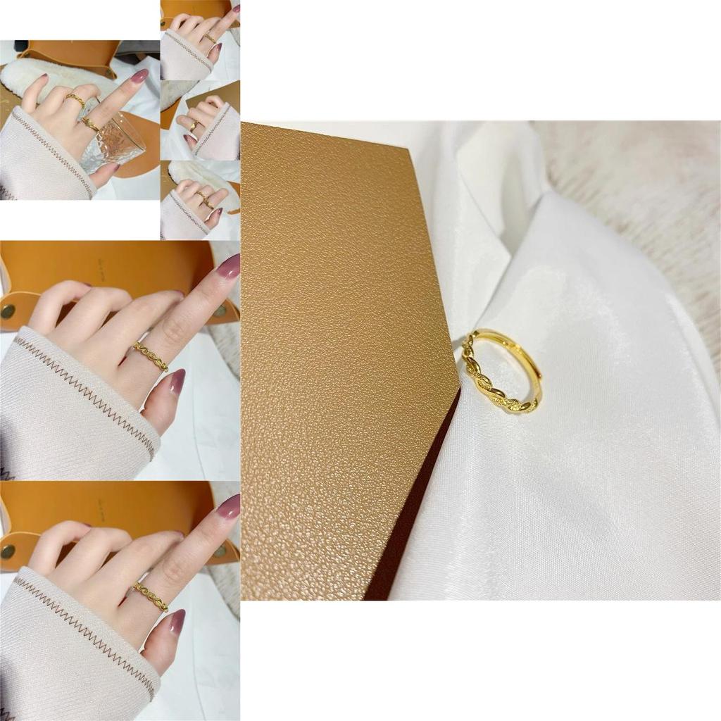 Fashionable Gold Plated Adjustable Heart Twisted Ring Unique Design For Women Gifts