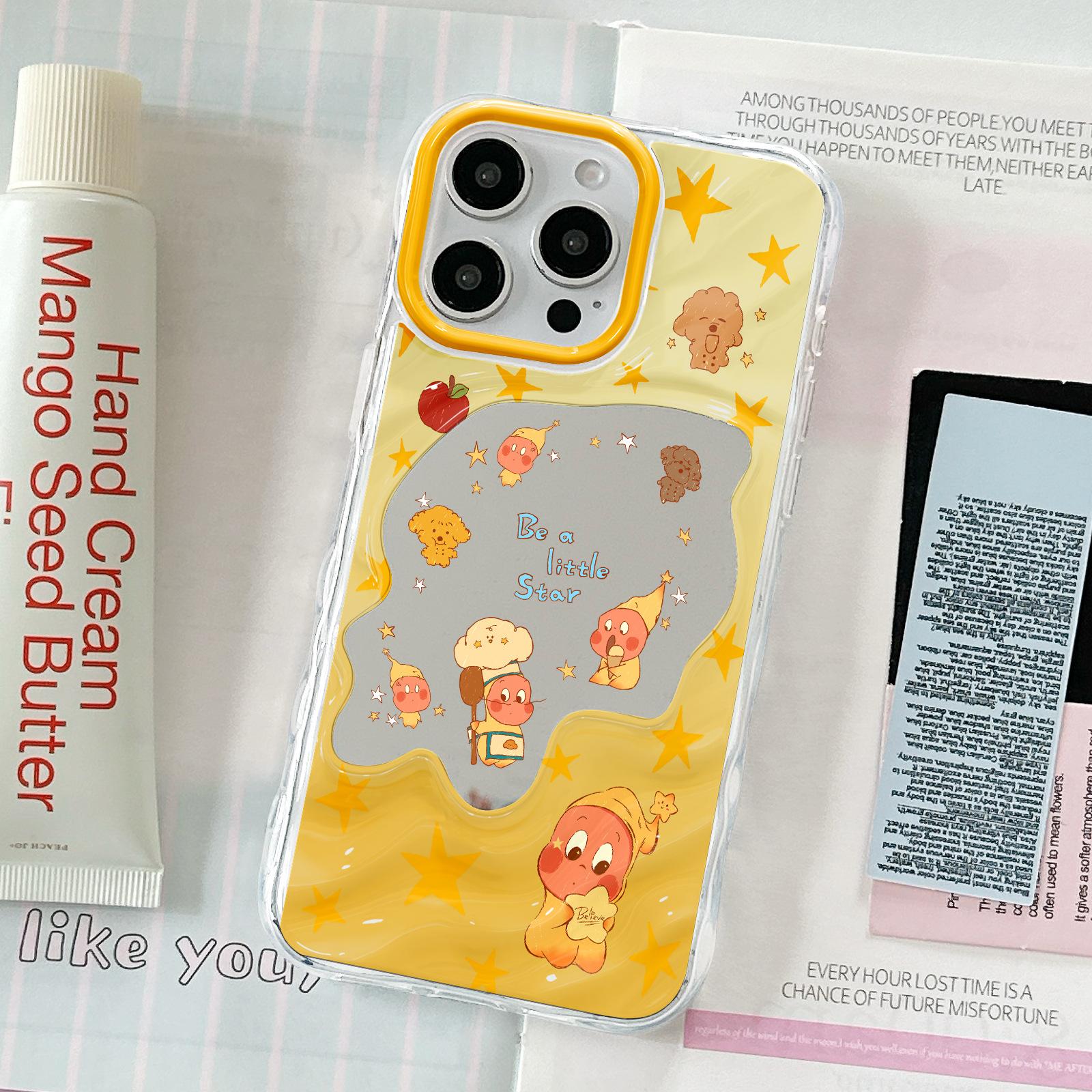 

Xingxing human wave mirror is suitable for Apple 16/15/iphone13promax Huawei makeup mirror mobile phone case apple 11