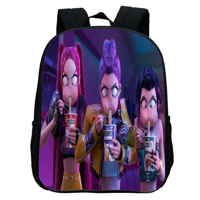 Printed Witch Hunters Huntrix Kpop Kindergarten Bag, Cartoon 12-inch Backpack Lightweight