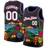 Customized Name Numbers Pattern Tank Tops Men Hawaiian Fruit Coconut Tree Basketball 3D Print Tees Summer Sports O-Neck Vest Tee