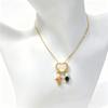 New Arrival Heart-Shaped Zircon Pearl Sons Daughters Neck Necklaces Classic Daily Party Jewelry for Boys Girls Teen Gifts