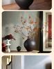 Jingdezhen Ceramic Vase: Retro Chinese Pottery for Living Room or Dining Table Flower Arrangements.