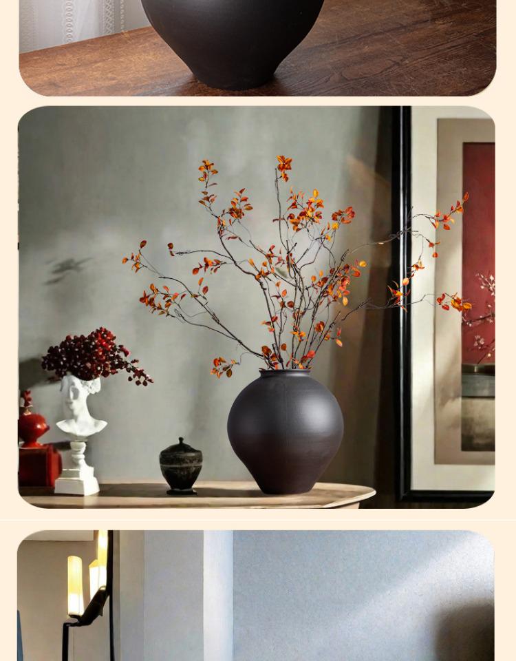 Jingdezhen Ceramic Vase: Retro Chinese Pottery for Living Room or Dining Table Flower Arrangements.