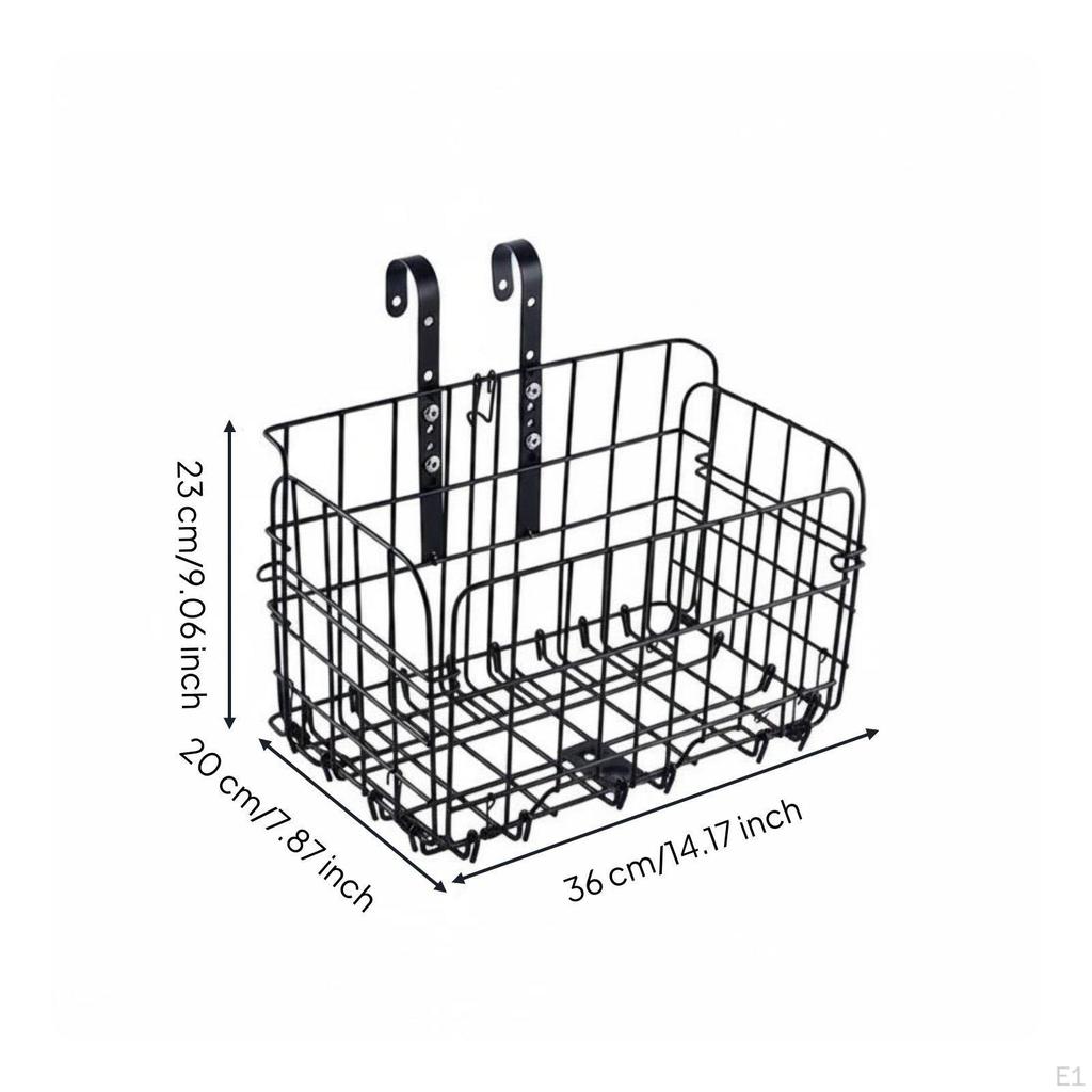 Bike Basket SpaceSaving Foldable Rear MultiUse Mount for Shopping, Commuting, Biking