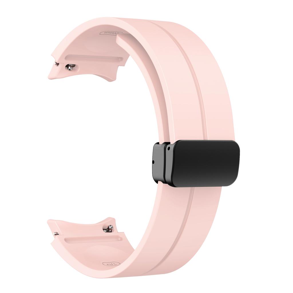Magnetische D-gesp Siliconen Band Voor Samsung Galaxy Watch 6 5 4 Serie Sportband Voor Galaxy Watch 45 44 40/Classic 47 46 43 42