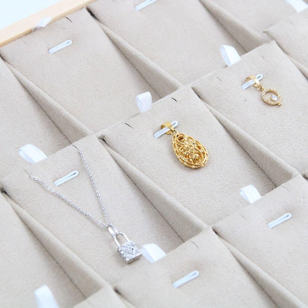 Multiple Styles Wooden Pendant Holder Apricot Necklace Stand Prop Jewelry Display Tray  Bracelet
