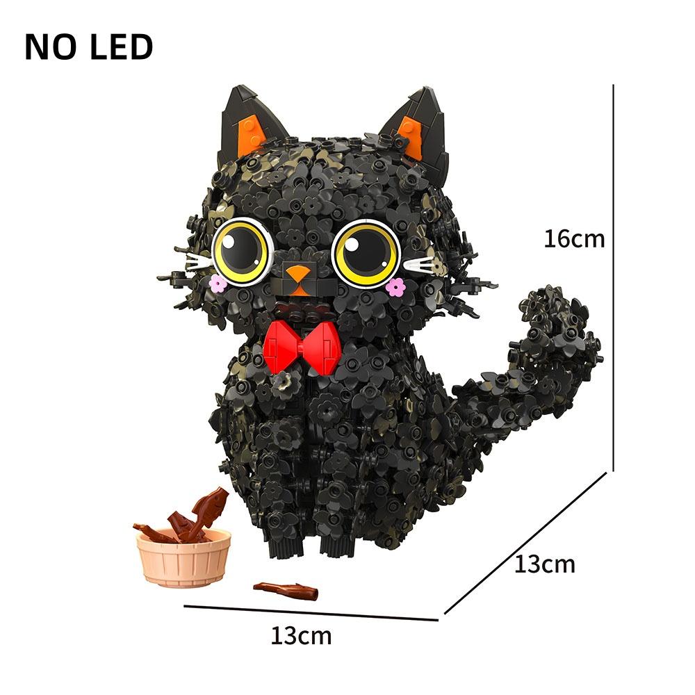 DIY Flower Cat Cartoon Micro Mini Brick Educational 3D Model Toy - Ideal for Office Desk Decoration, Perfect Gift for Cat Lovers