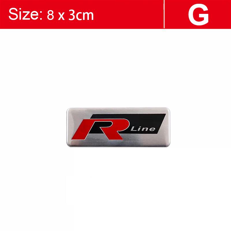 1Pcs 3D Aluminum Stickers Car Body Trunk Decal For VW Golf Tiguan Touran Polo GTI Jetta Passat CC T5 Scirocco Arteon Transporter Mc9