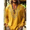 Herren Freizeit-Langarm-T-Shirt mit Aufdruck