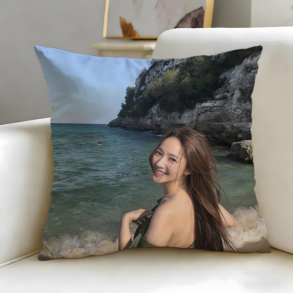 popular actress Park Min Young Cushion Cover Soft  EasyWash Pillow Case  Versatile for Couch Bed Travel and Office