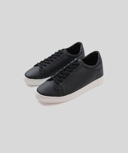 [OKEYPLACE] 5.5cm Hidden Heel Basic Sneakers Black OKPL-55SN102