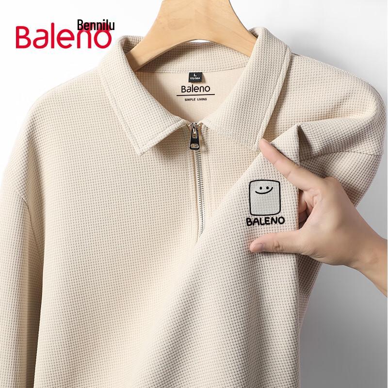 Baleno Men's Waffle Knit Half-Zip Sweatshirt