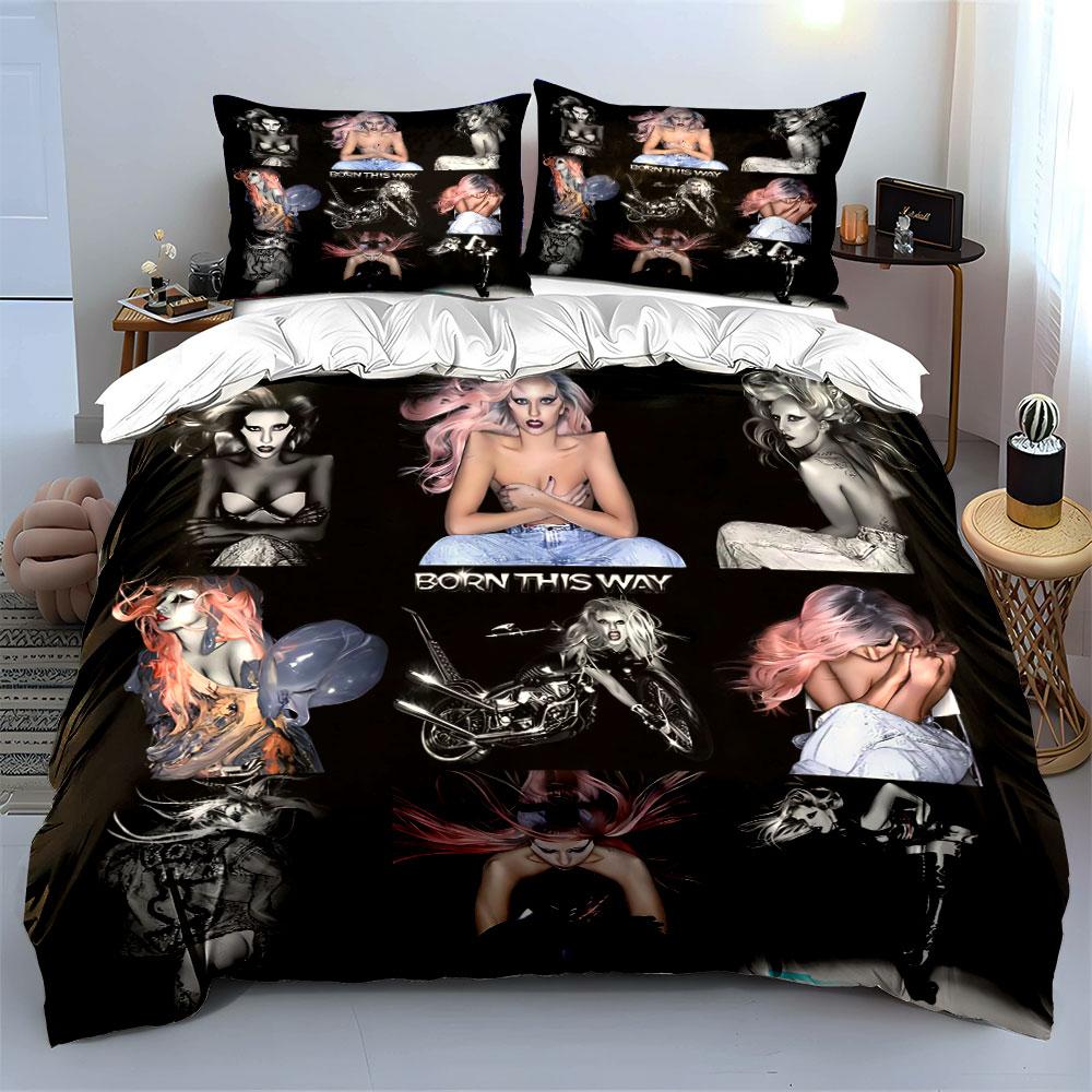Born This Way Stylish Artwork Bedding Duvet Cover Set Duvet Cover Pillowcases (1*Duvet Cover 2*Pillowcases, Without Duvet Insert)
