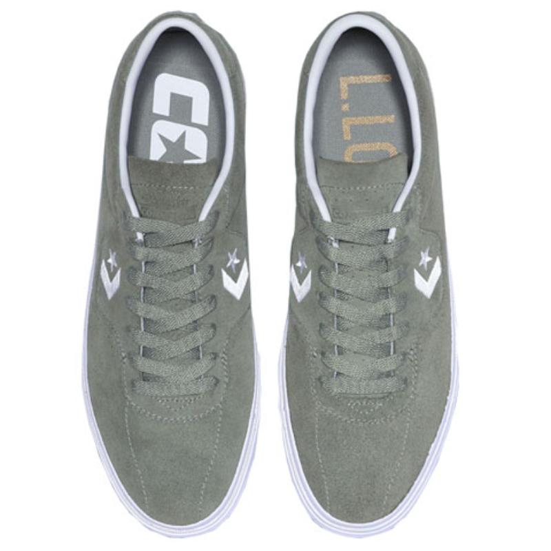 Converse Louie Lopez Pro Low Top Anti-Slip Shock Absorption Low-Top Board Shoes Unisex Green and White