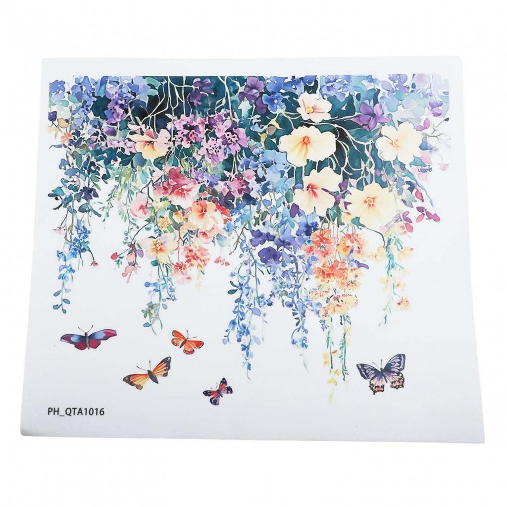 Botanische Muster Badezimmerdeko Kreative Aufkleber Toilettenaufkleber