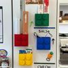 Building Blocks Refrigerator Magnetic Absorption Box Plastic Wrap & Straws Holder Fridge Side Storage Organizer Home Decor