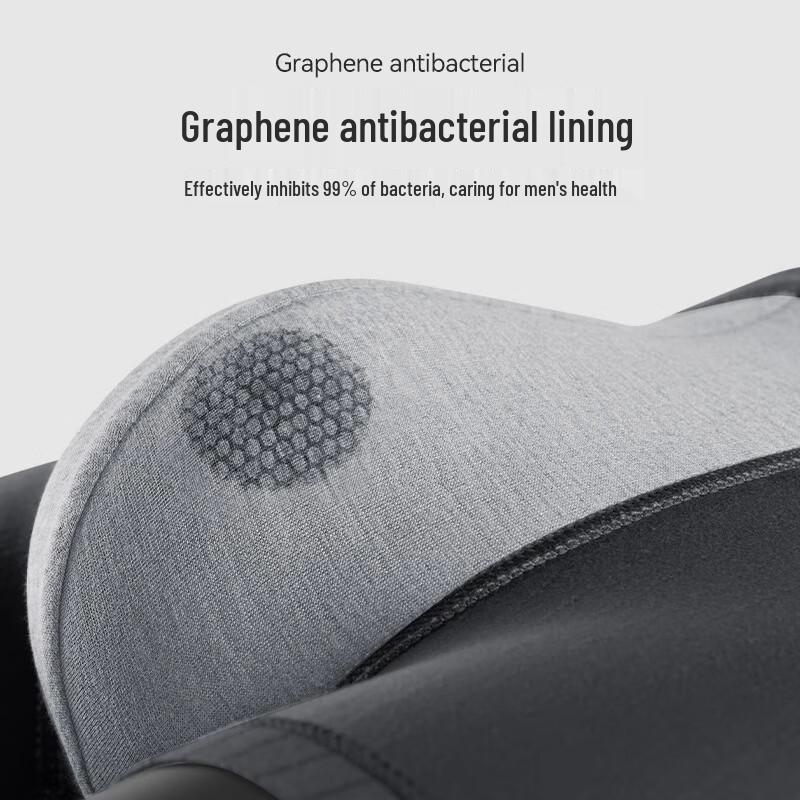 MENGTEJIAO 10A Antibacterial Men's Cotton Graphene Boxer Briefs