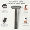 Double Layer Half Blade Manual Razor with Floating Head