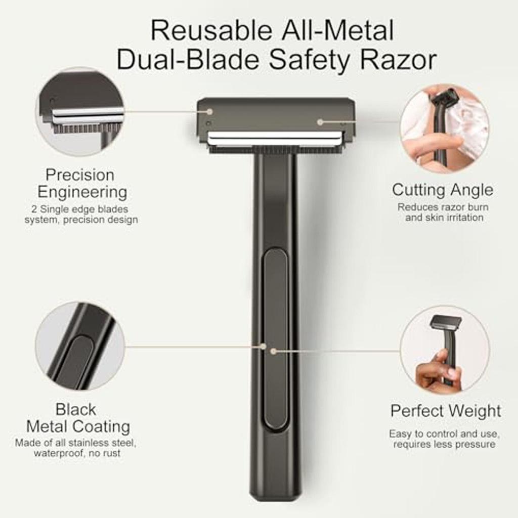 Double Layer Half Blade Manual Razor with Floating Head