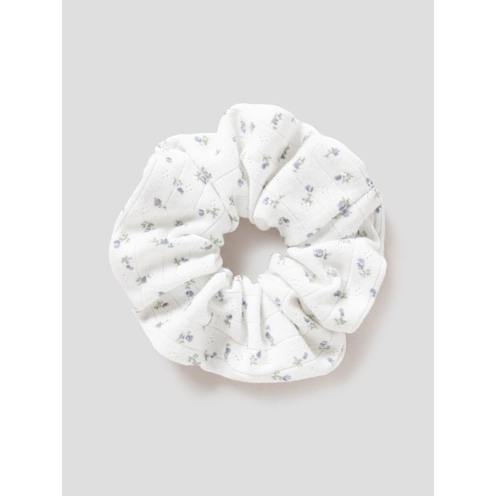 

Трикотажная резинка для волос «Цветок» цвета слоновой кости (195796Wy60)