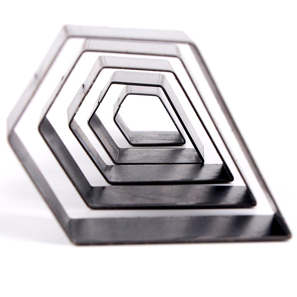 5-teiliges Lederhandwerk Schneideform-Set, Herz-, Stern-, Rautenform-Schneider, Langlebige Stanzwerkzeuge, Professionelle Schablonenform