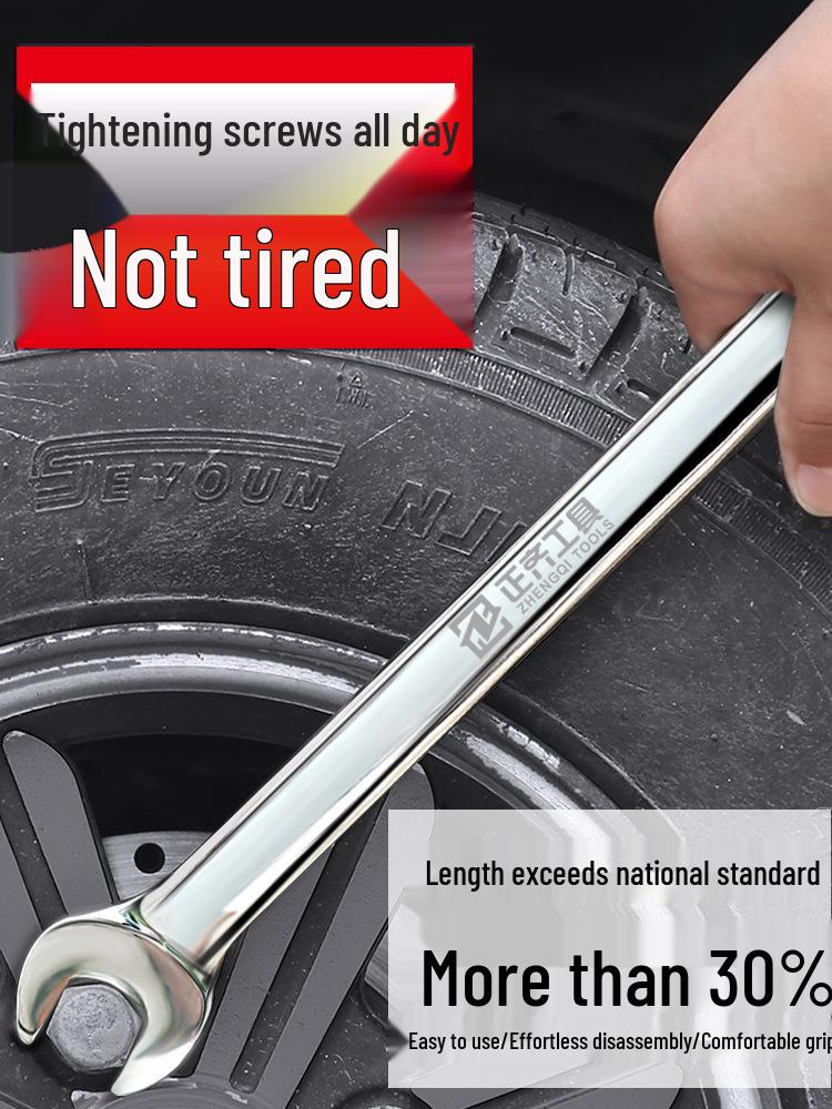 Quick Ratchet Double End Wrench Set 13mm – Full Auto Repair Tool with 10 Wrench Sizes