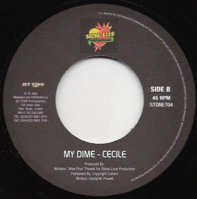 7inch Record ELEPHANT MAN & KIPRICH / CE'CILE - Funny Man / My Dime STONE704 Stone Love Move 2000 UK Reggae, Ska & Dub Used