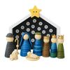 DIY Button Nativity Scene Craft Kit with Buttons & Beads Handmade Christmas Ornament Activity