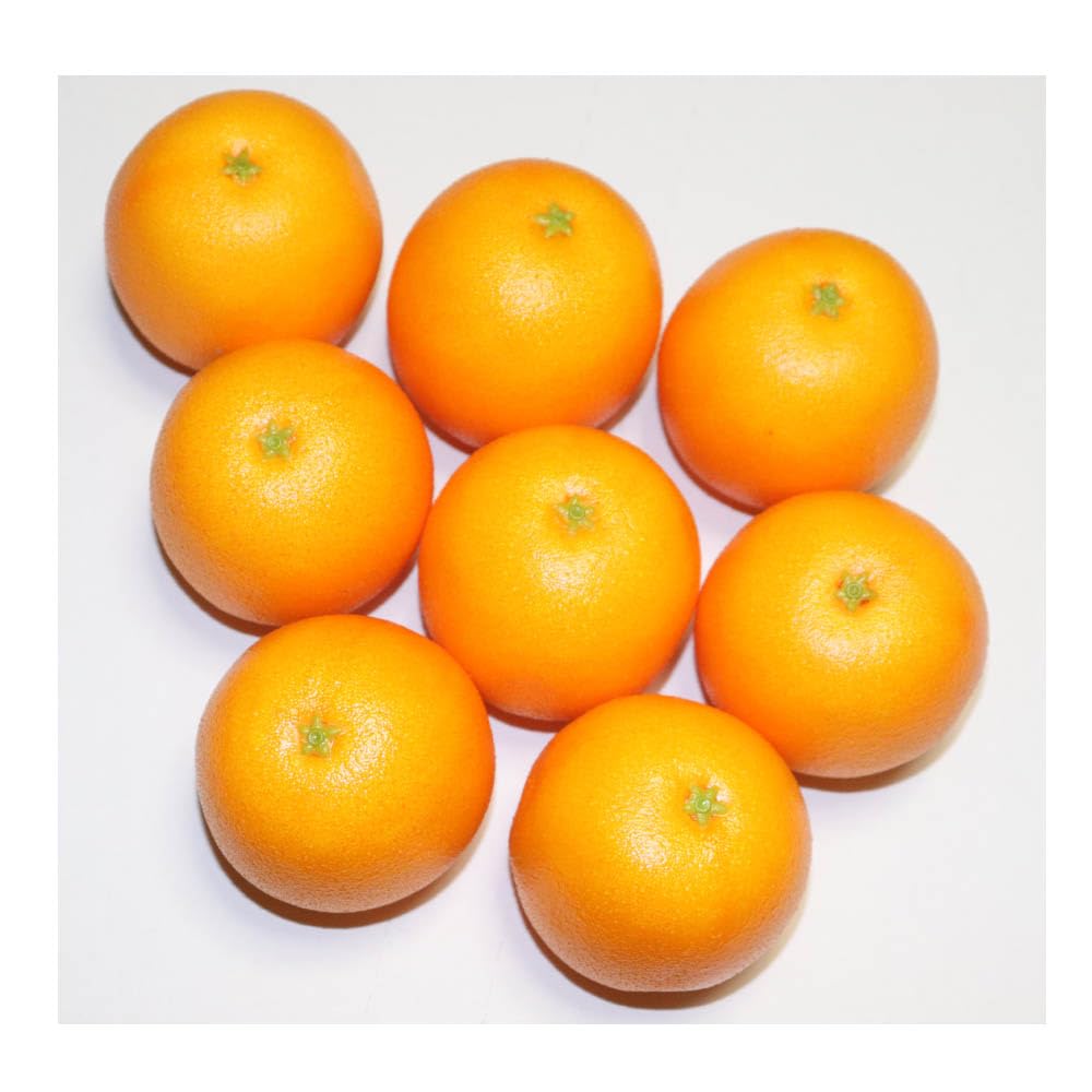 GuCra Orange Realistic Fruit Model 8 Pack Food Samples (Lightweight)