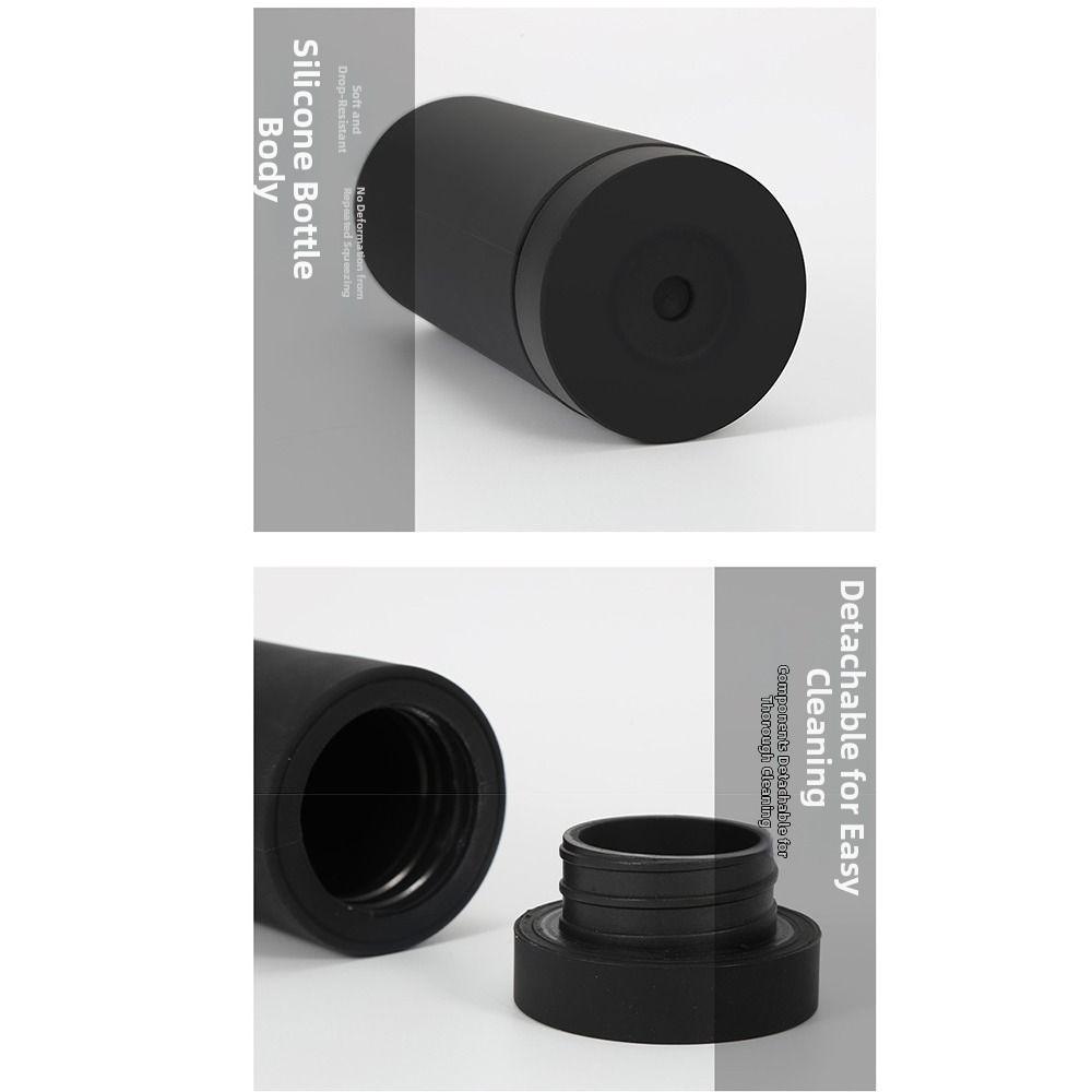Nachfüllbares Design Silikon-Quetschflasche 240ml Fassungsvermögen Flüssigseifenspender Badezimmer