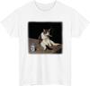 Funny Smoking Cat TShirt Cool Lazy Cat Graphic Tee Humorous Animal Meme Shirt