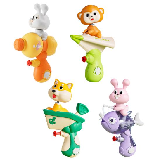 

1/4 шт., трясущаяся голова, водная игрушка для животных, летний открытый бассейн, сад, газон, лужайка, обезьяна, кролик, собака, вода для малышей 4pcs