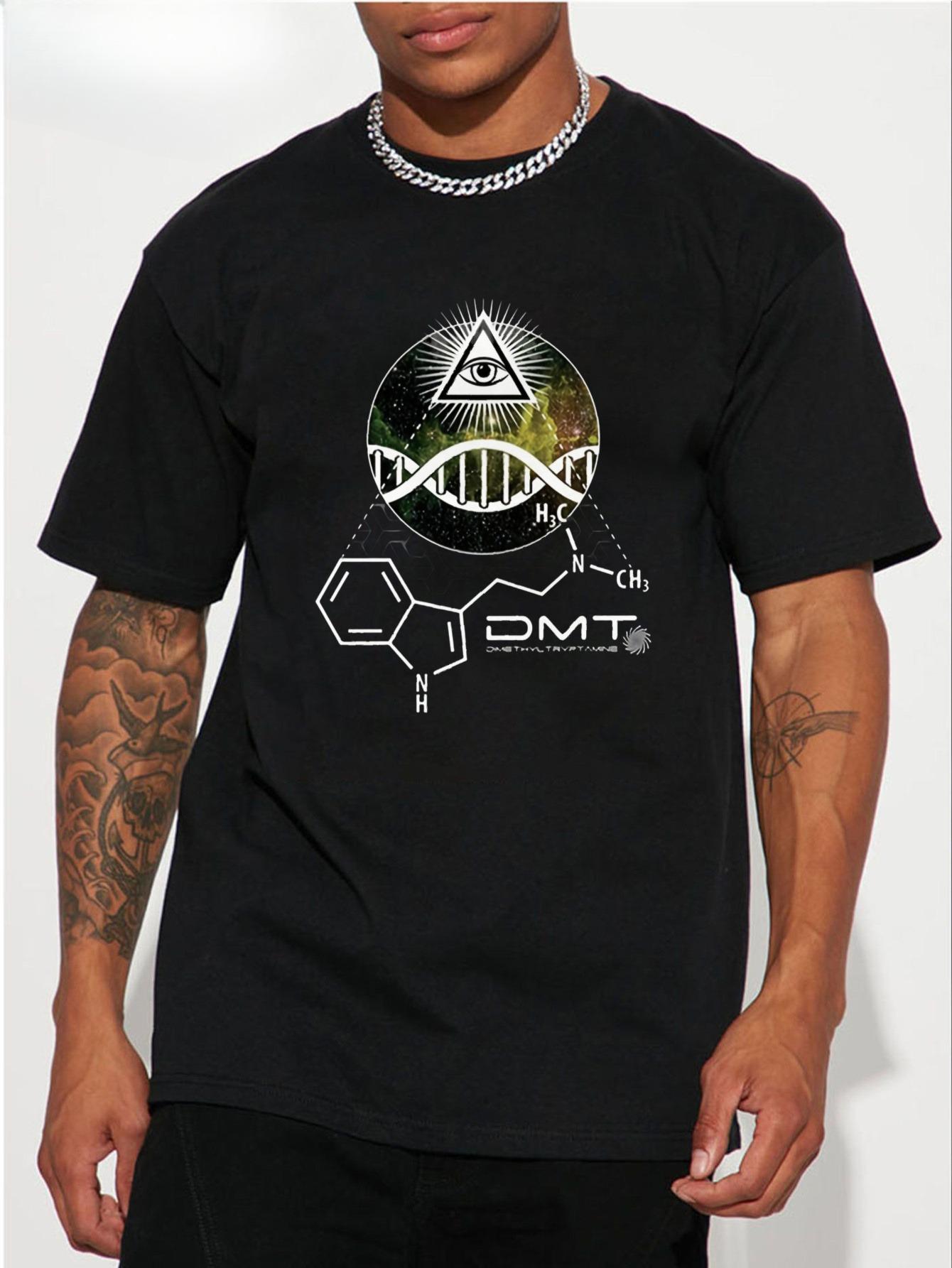

2025 Best Selling Men s Black DMT DNA Sunglasses Galaxy T-shirt Comfortable Round-neck Design for Casual Summer Wear Men Tee 4XL