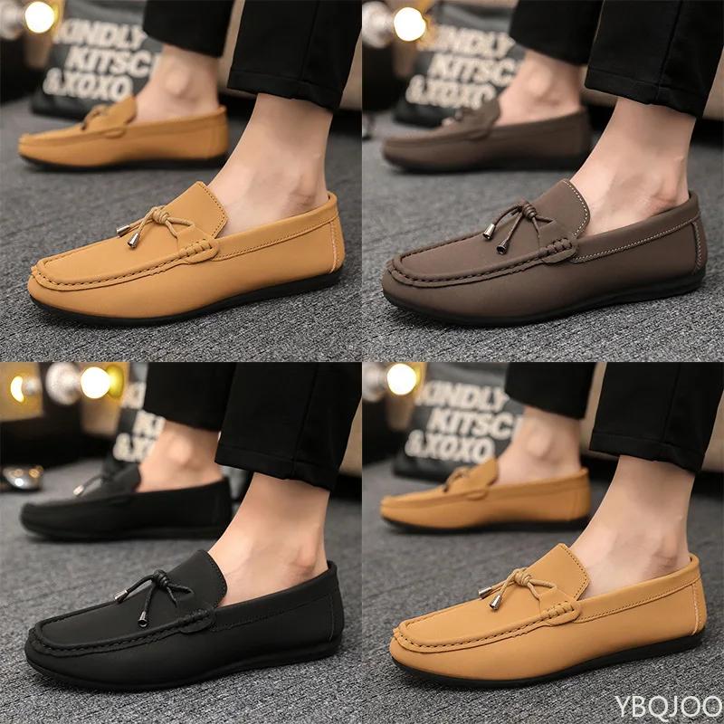 Fashion Men's Summer casual Shoes Trendy Comfortable Bean bean Shoes Casual breathable loafers Lightweight Male flats Zapatos Homme