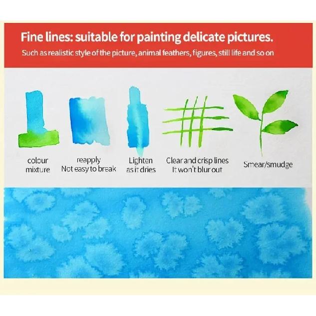 100% Cotton Watercolor Paper Sealing Pad 32K 16K 8K 20Sheets 300gsm/200gsm Water Color Drawing Painting Book Sketchbook Art Supp