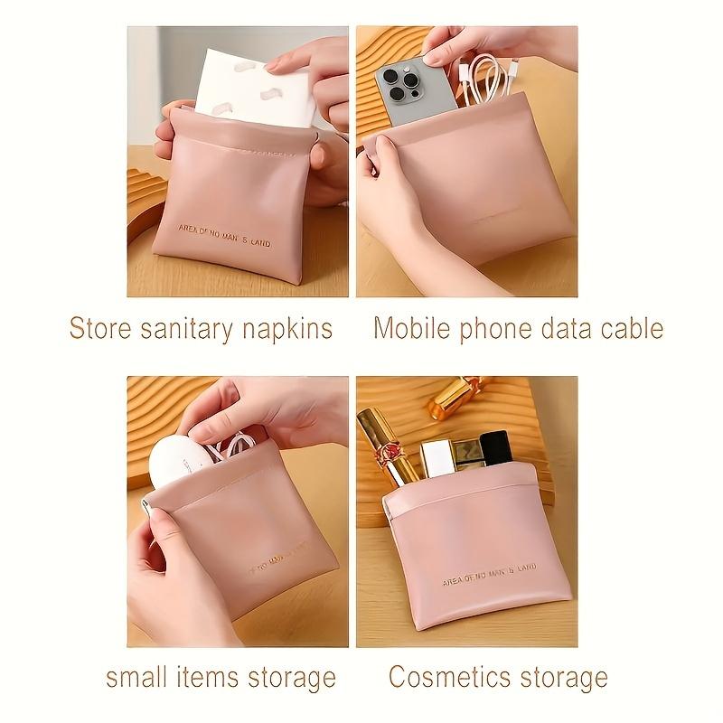 Women'S Fashion Mini Storage Bag Multi-purpose for Headphones, Lipstick, Sanitary Products and Coins - Portable and Convenient Storage Bag