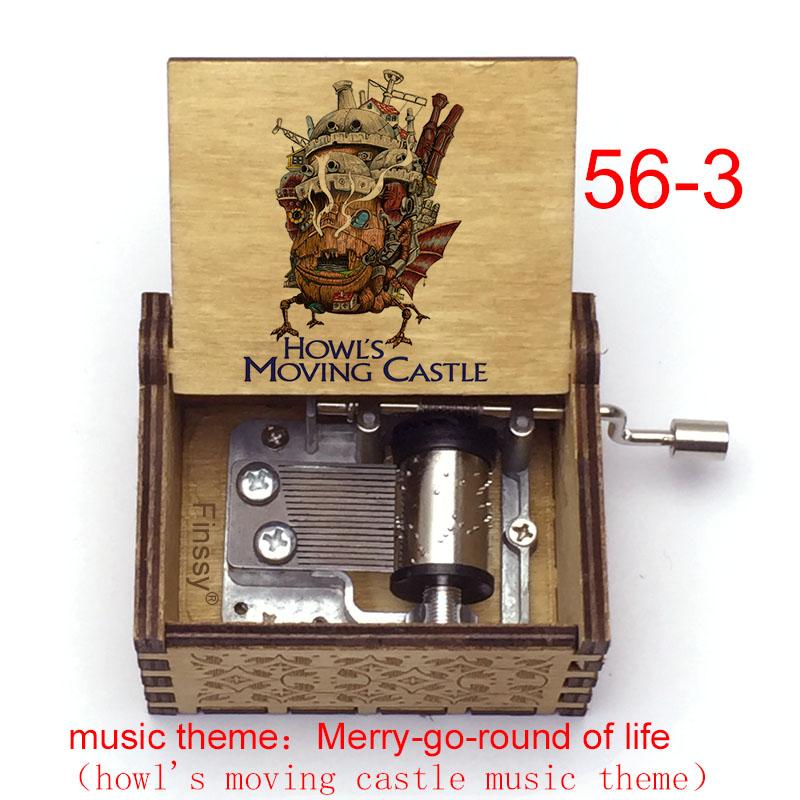 Howl's Moving Castle DIY Music Box Music Theme Song Merry-Go-Round for Christmas New Year Unique 56-Key Life Gift