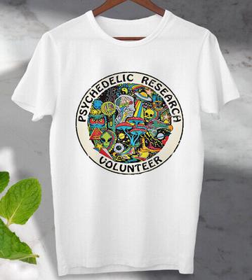 Psychedelic Research T-shirt Magiczny Grzyb Wolontariusz Terence Mckenna Top Unisex