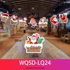 24 Christmas Cartoon Store Paper Bunting Flags for Festive Atmosphere