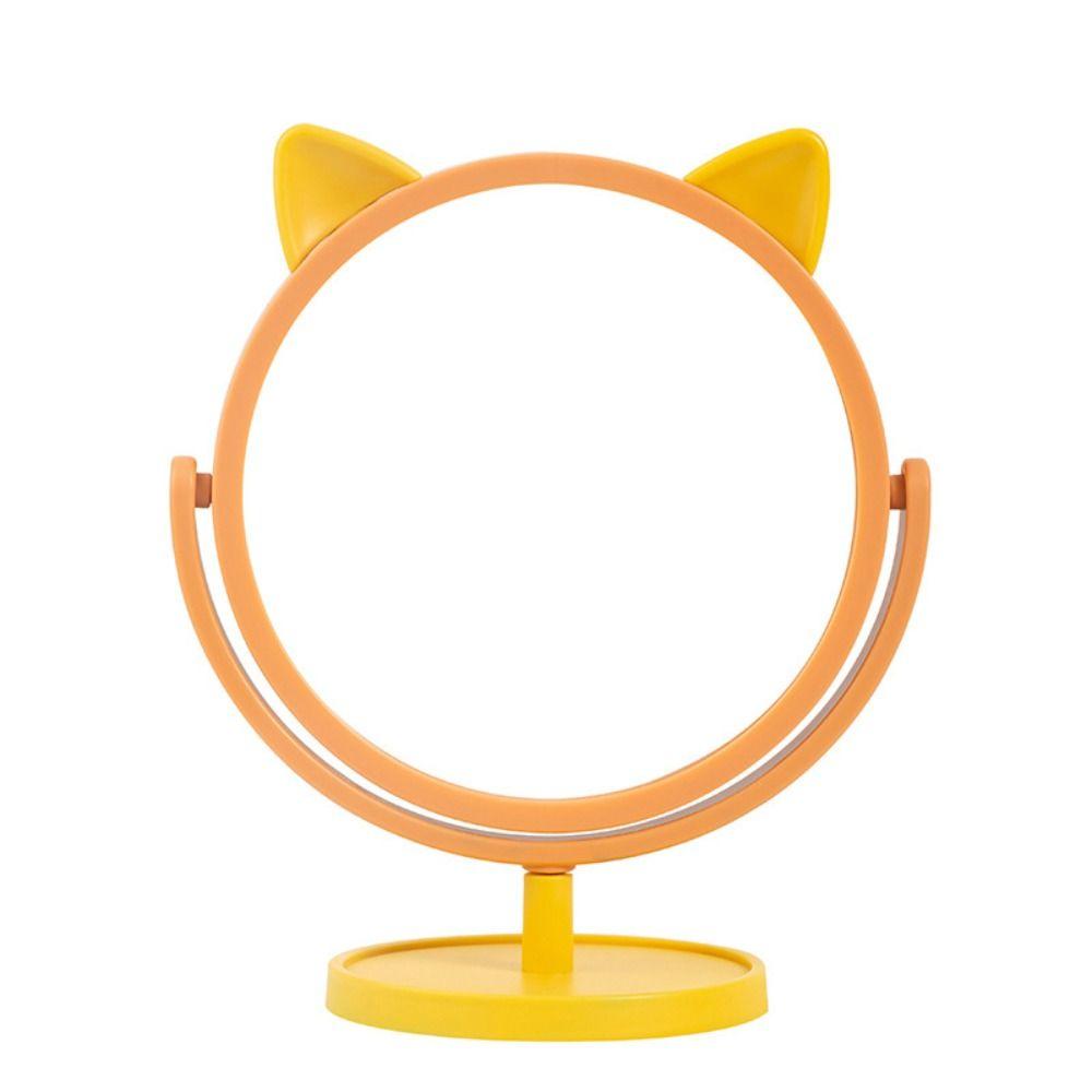 Single-Sided Vanity Makeup Mirror Cat Ear Shape Table Makeup Mirror New Dressing Mirror Bathroom