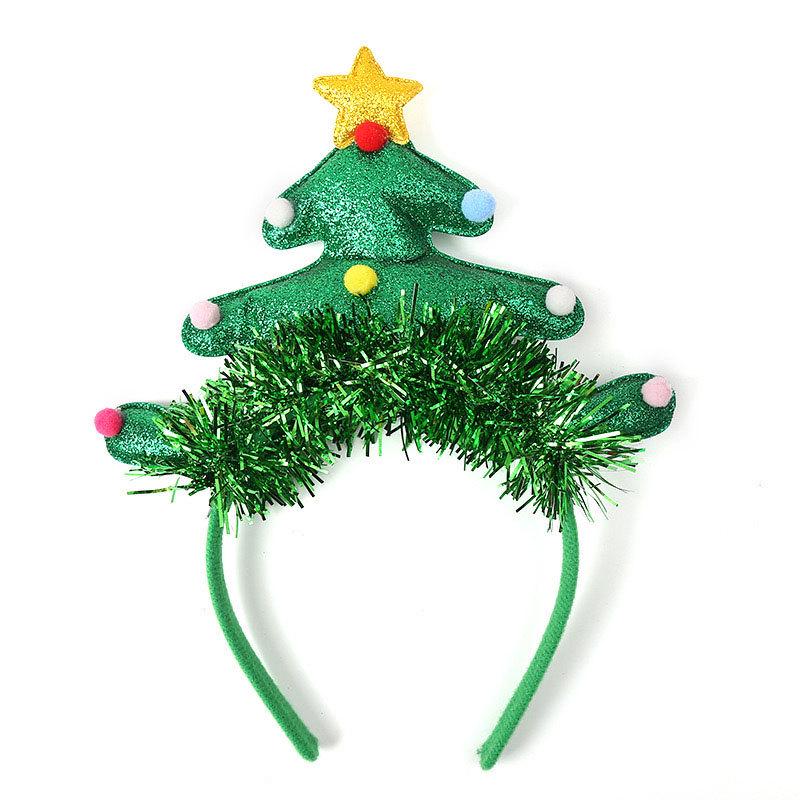 Cross-border Holiday Elf Hat Headband for Kids - Christmas Tree & Party Decoration