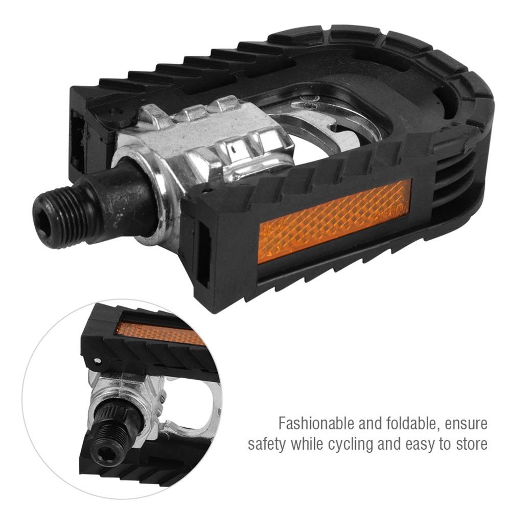1 Pair Aluminum Alloy Folding Bike Pedals Foldable Cycling Pedals Bicycle Pedals  for Bike Riding