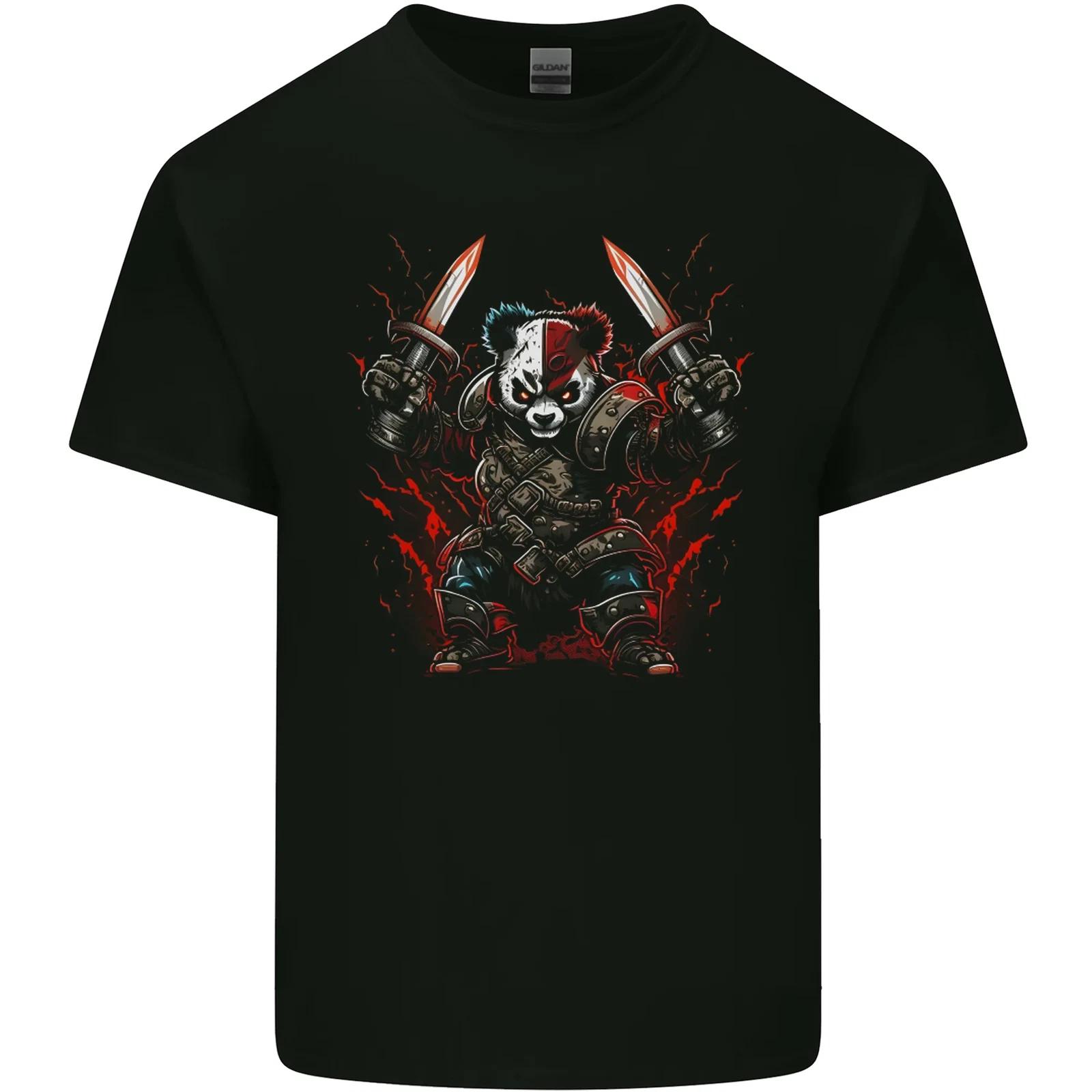 Panda Warrior Bear MMA SCI-FI Samurai Kids T-Shirt Childrens L